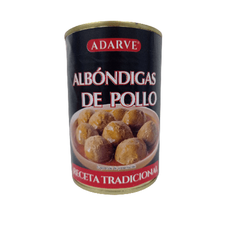 272174  Albondigas De Pollo En Salsa Adarve Lata 415Gr