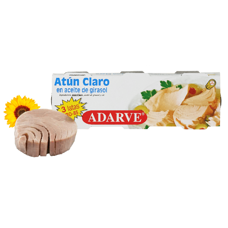 303150  Atun Claro Aceite Girasol  Adarve 52 Grs Pack-3