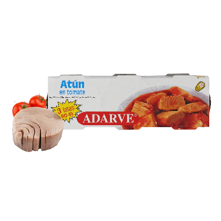 303417  Atun Con Tomate Adarve Lata 52G Pack-3