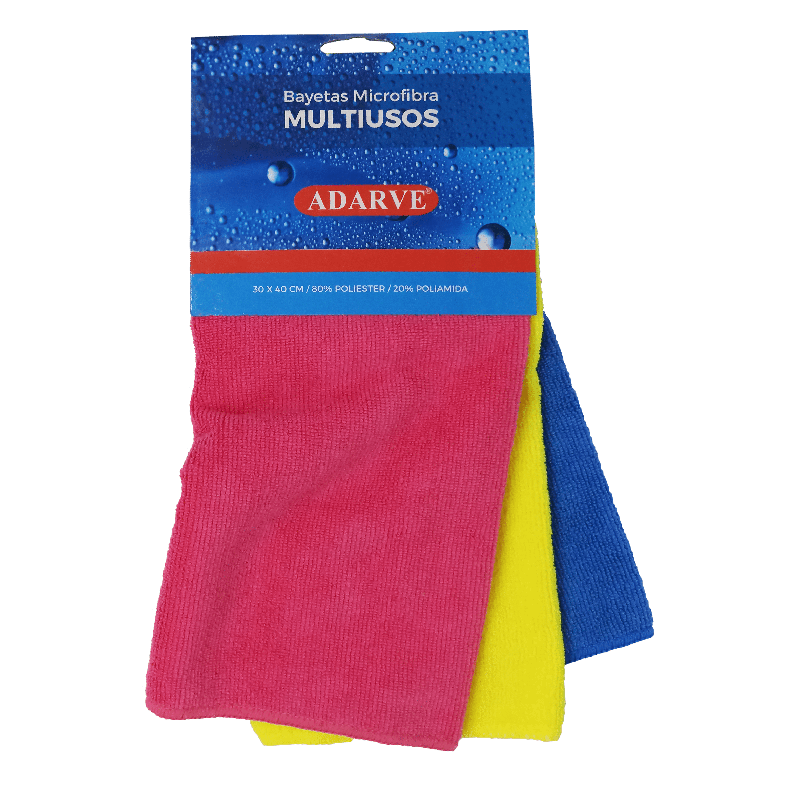645018  Bayeta  Microfibras Adarve Pack-3