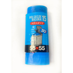703004  Bolsa Basura Autocierre Adarve Azul 55X55 15U