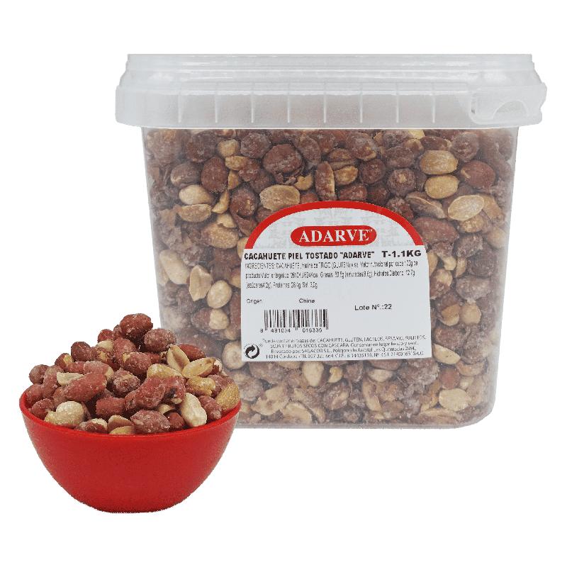 409350  Cacahuet Piel Tostado Adarve Cubo 1.100 Kgrs