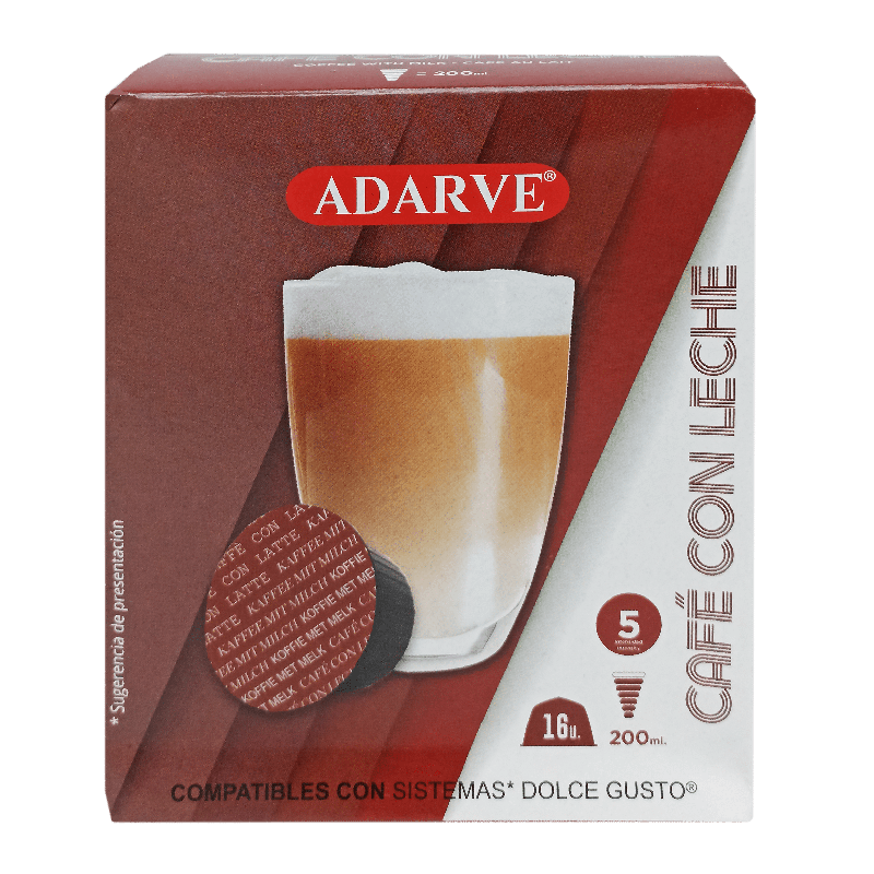 236470  Cafe Dg Adarve Con Leche 16 Capsulas