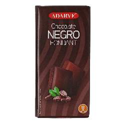 244908  Chocolate Negro Fondant Adarve Tableta 150Gr