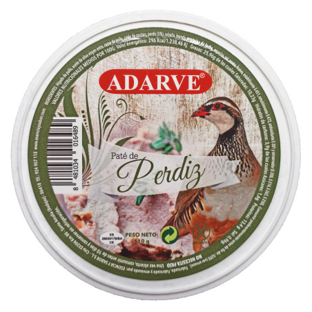 268092  Pate De Perdiz Adarve Lata 110 Grs