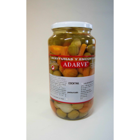 375134  Cocktail  Encurtidos Adarve Tarro 450 Grs