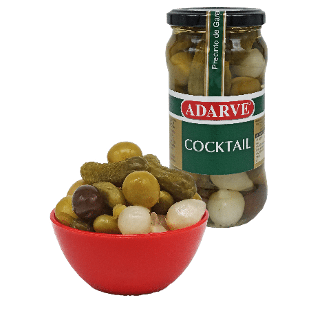 375138  Cocktail Encurtidos Adarve Cristal 180 Grs