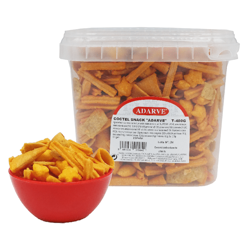 409368  Cocktel De Snacks Adarve Cubo 400 G