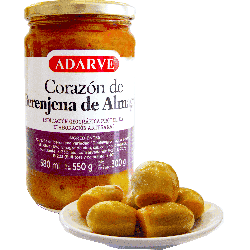 362996  Corazones Berenjenas Aliñadas Adarve Tarro 300 Grs