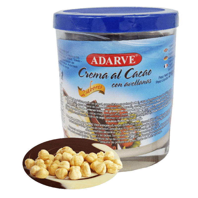 257152  Crema De Cacao 2 Sabores  Adarve Vaso 210 Grs