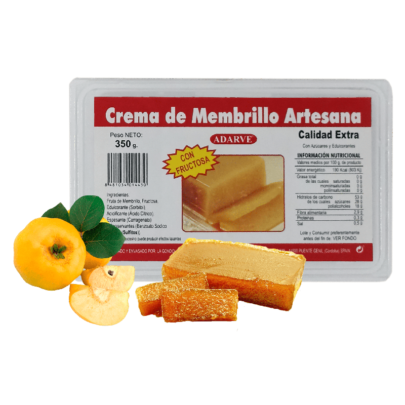260058  Crema Membrillo Sin Azucar Adarve 350 Grs