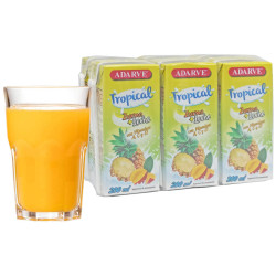 565290  Zumo+Leche Tropical Adarve Brik 200Cc Pack-6