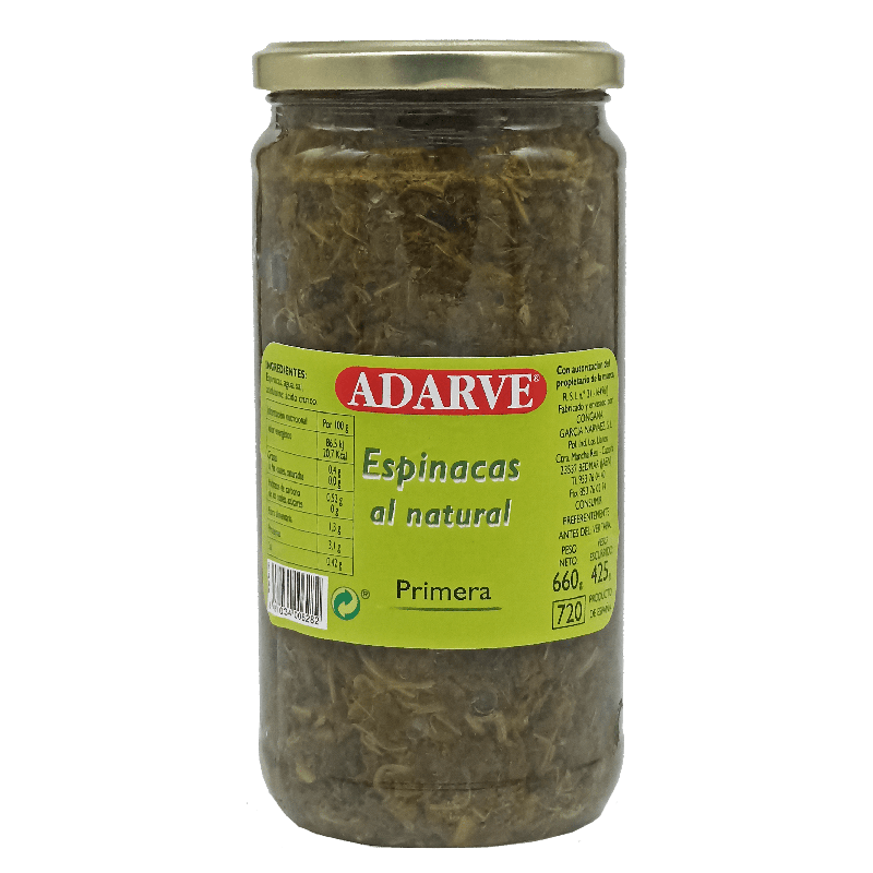 363482  Espinacas Al Natural Adarve Cristal 425G