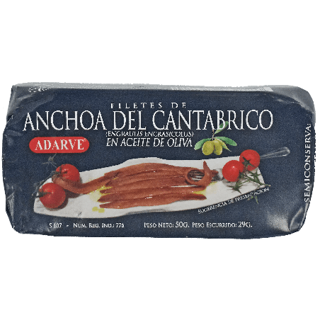 318064  Filete Anchoa Cantabrico Oliva Adarve 29Gr Rt-25