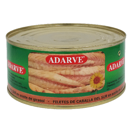 312168  Filete Caballa Sur Aceite Girasol  Adarve 700 Gr