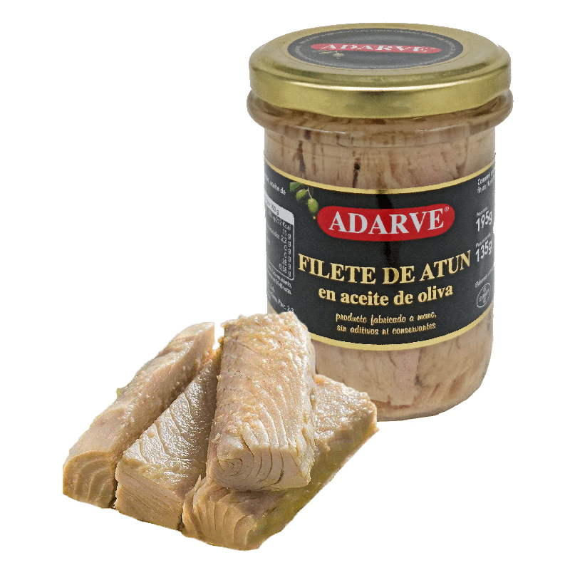 303438  Filetes Atun Aceite Oliva Adarve Cristal 135 Grs