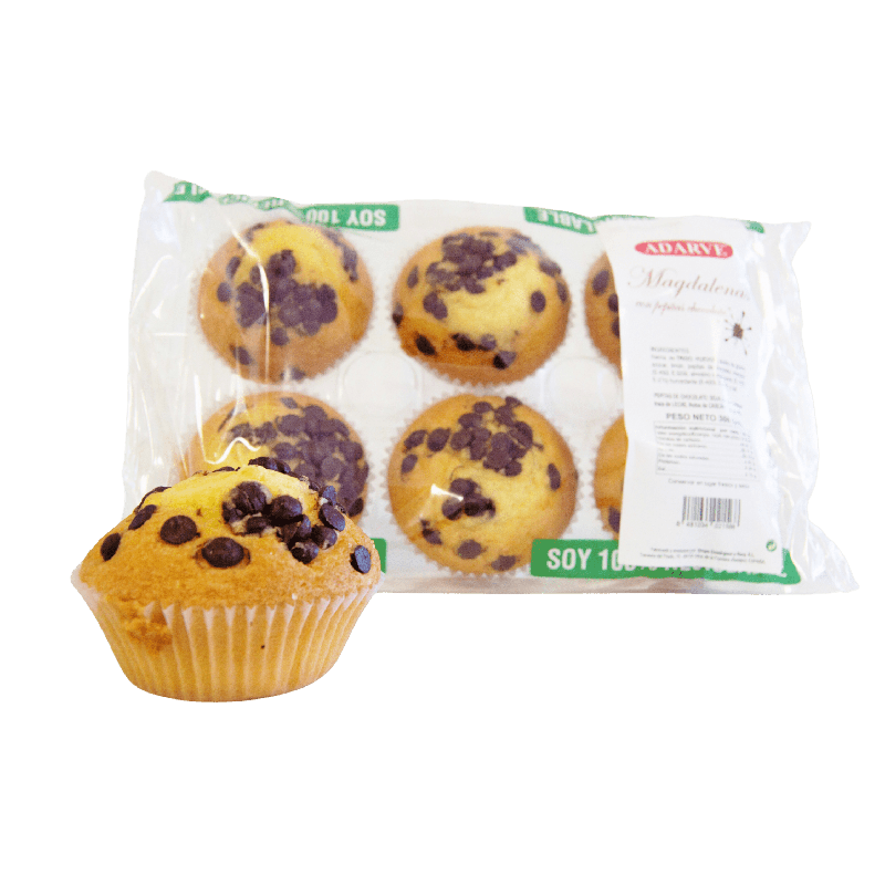 440014 MAGDALENAS CON PEPITAS DE CHOCOLATE ADARVE 300 grs