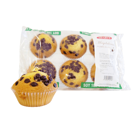 440014 MAGDALENAS CON PEPITAS DE CHOCOLATE ADARVE 300 grs