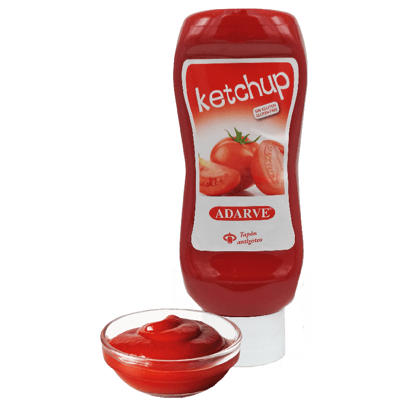 218006  Ketchup Adarve  Bocabajo Bote 450 Gr