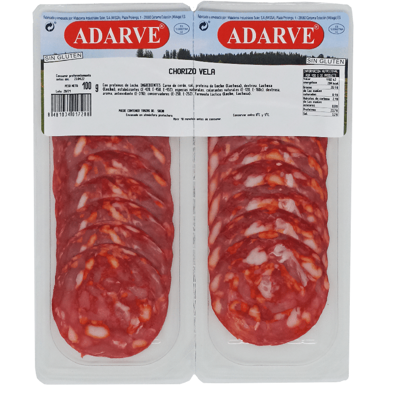 258804  Lonchas Chorizo Adarve 50 Grs Pack-2