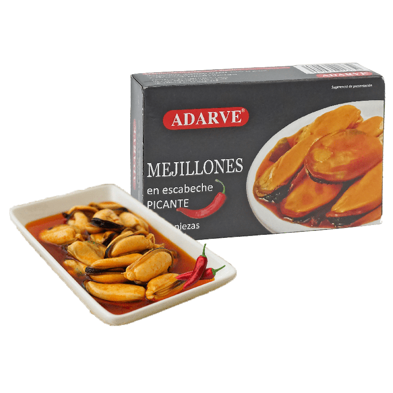 324048  Mejillon Picante Adarve (14-18) Lata 69 Gr