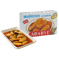 324080  Mejillon Escabeche Adarve (8-12) Lata 69 Gr