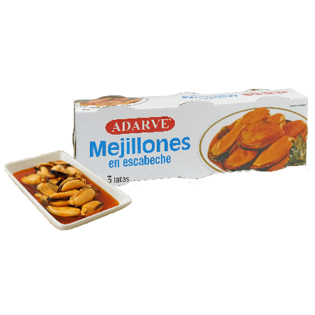 324082  Mejillon Escabeche Adarve Lata 43 Gr Pack-3