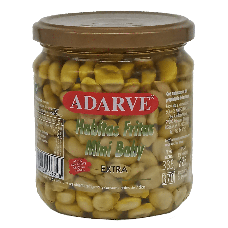 339030  Habas Fritas Mini Baby Adarve Tarro 220 Grs