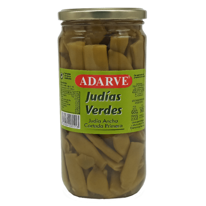 342012  Judias Verdes Anchas Adarve Cristal 360 Gr