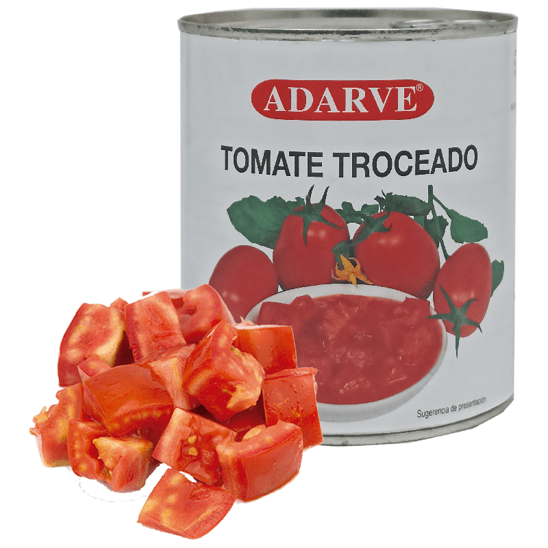 354092  Tomate Natural Troceado Adarve Lata 780 Gr