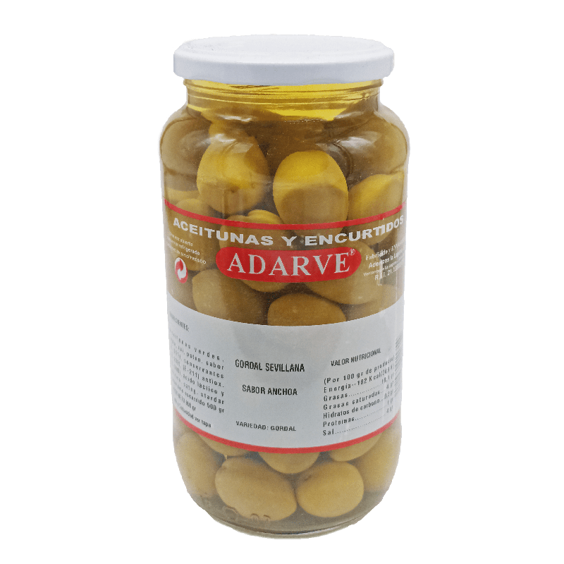 366004  Aceituna Gordal Entera Adarve Tarro 500 Gr