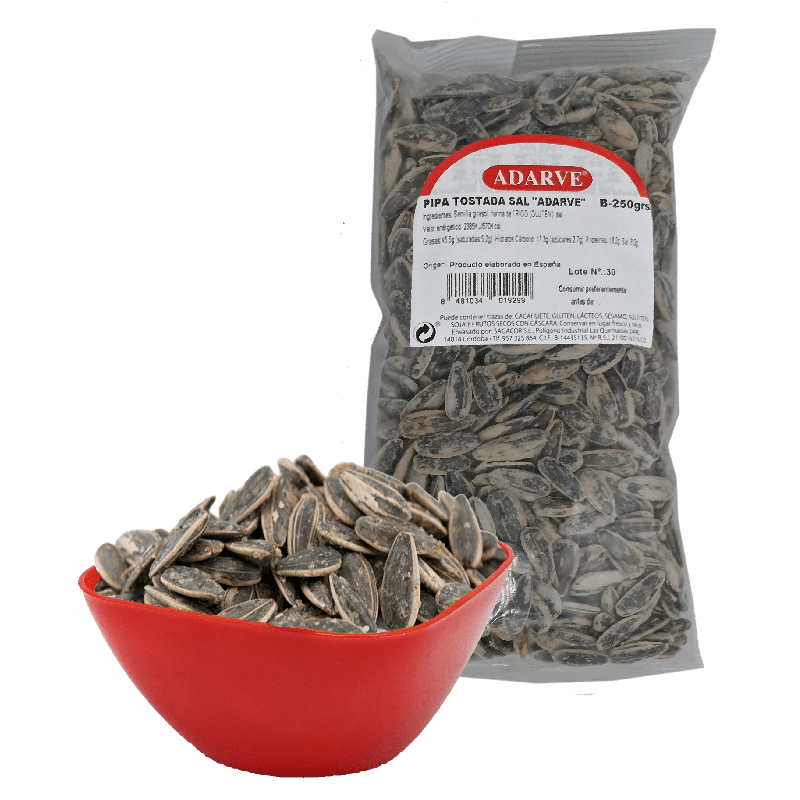 409375  Pipas Girasol Adarve Bolsa 250 Gr