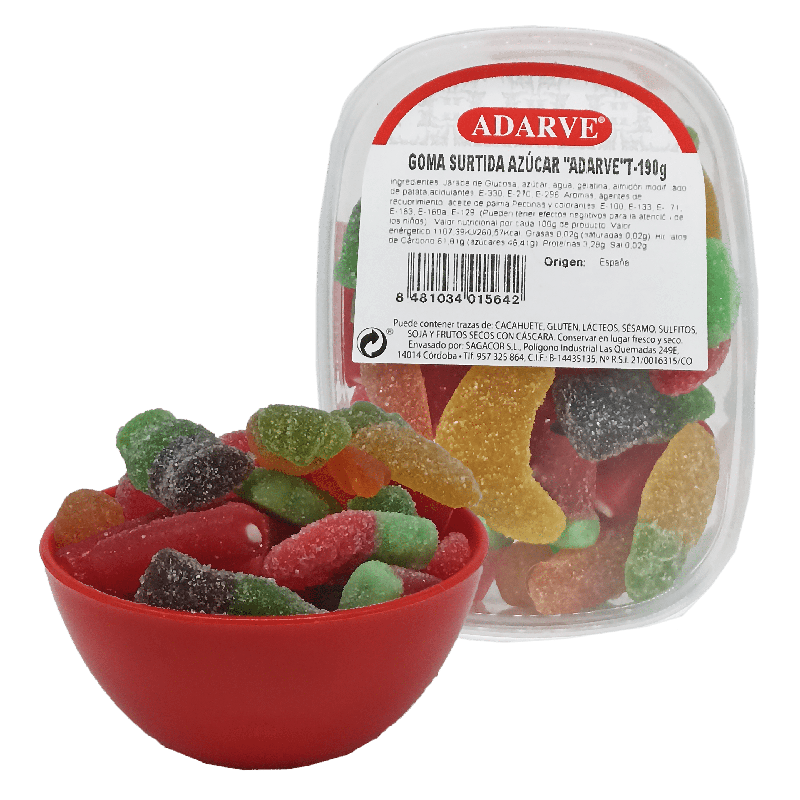 409710  Gominolas Surtido Azucar Adarve 190 Gr