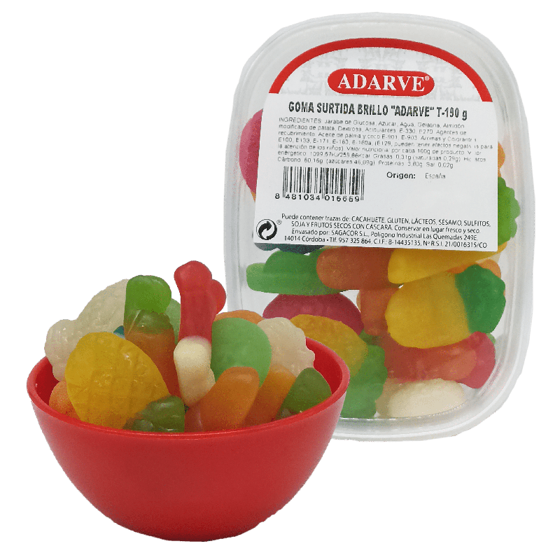 409712  Gominolas Surtido Brillo Adarve 190 Gr