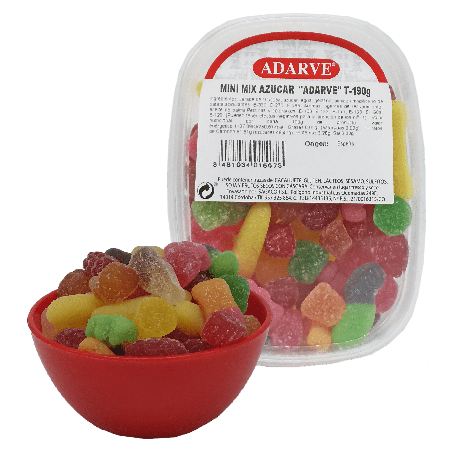 409716  Gominolas Mini Mix Azucar Adarve 190 Gr