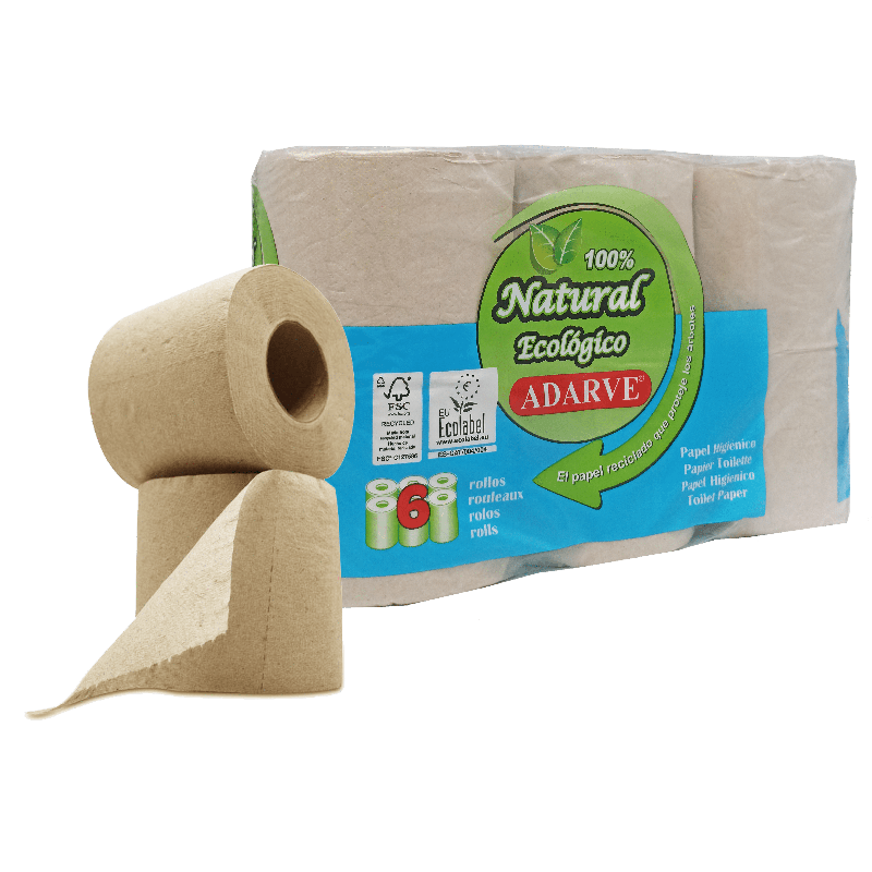 724022  Papel Higienico Natural Ecologico Adarve 6 Rollos
