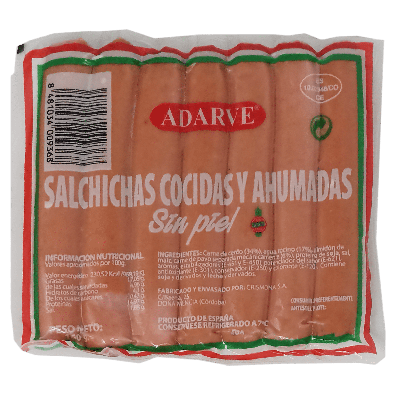 269112  Salchichas Frankfurt Adarve Bolsa 160 Gr