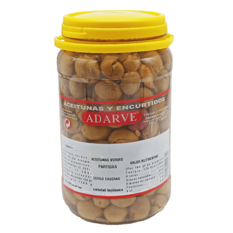 366298  Aceitunas Caseras Partidas Adarve Bote 750 Grs
