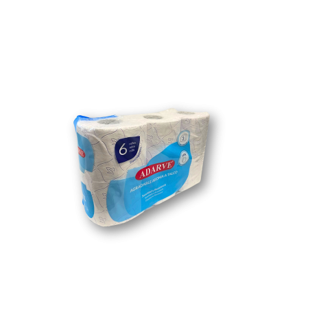 724006 - PAPEL HIGIENICO ADARVE TALCO 3 CAPAS PACK-6 21 mt