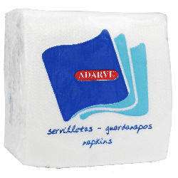 600090  Servilleta Familiar Adarve Blanca 33X33 70 Ud