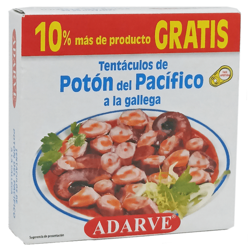323954  Tentaculos Poton Salsa Gallega Adarve Lata 80Gr
