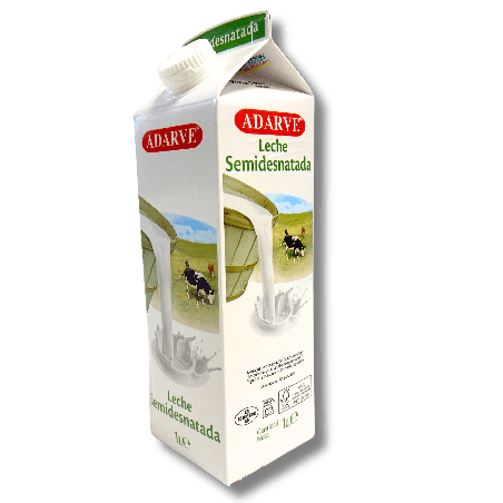 424662  Leche Adarve Semidesnatada Brik 1 Litro