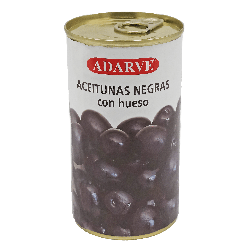 366160  Aceitunas Negras Enteras Adarve Lata  185 Grs