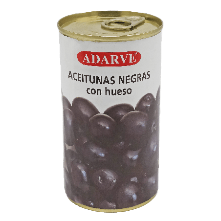 366160  Aceitunas Negras Enteras Adarve Lata  185 Grs