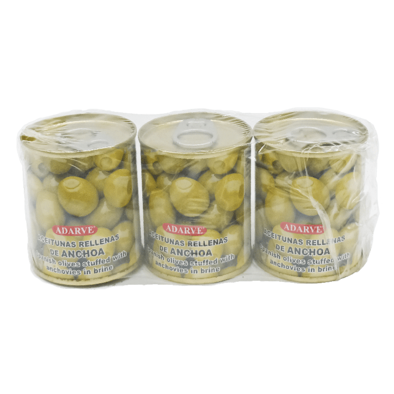 366080  Aceitunas Rellenas Adarve Lata 50 Grs Pack-3