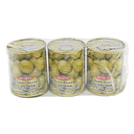 366080  Aceitunas Rellenas Adarve Lata 50 Grs Pack-3