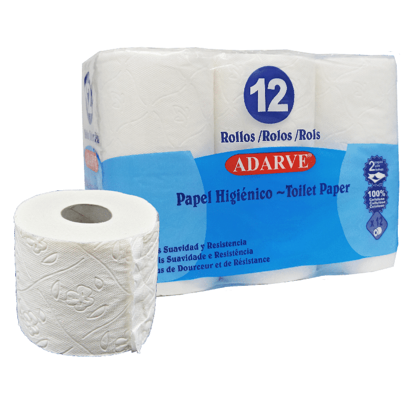 724015  Papel Higienico Adarve 2 Hojas Pack-12 Rollos