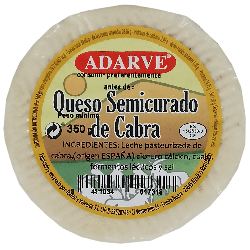 448140  Queso De Cabra Semicurado Adarve Pieza 350 Gr