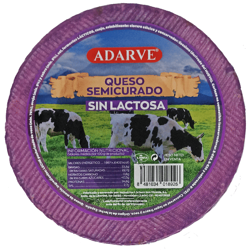 449070  Queso Sin Lactosa Adarve Corte P/K