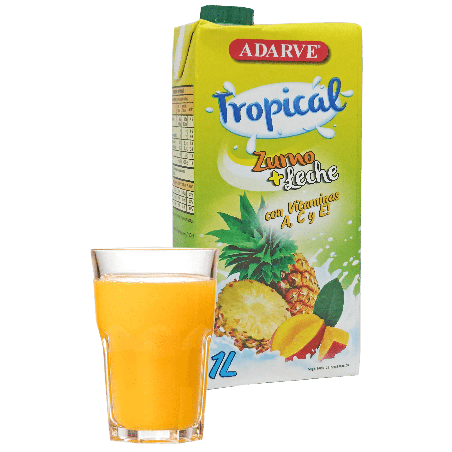 565282  Zumo+Leche Tropical Adarve Brik 1 Litro